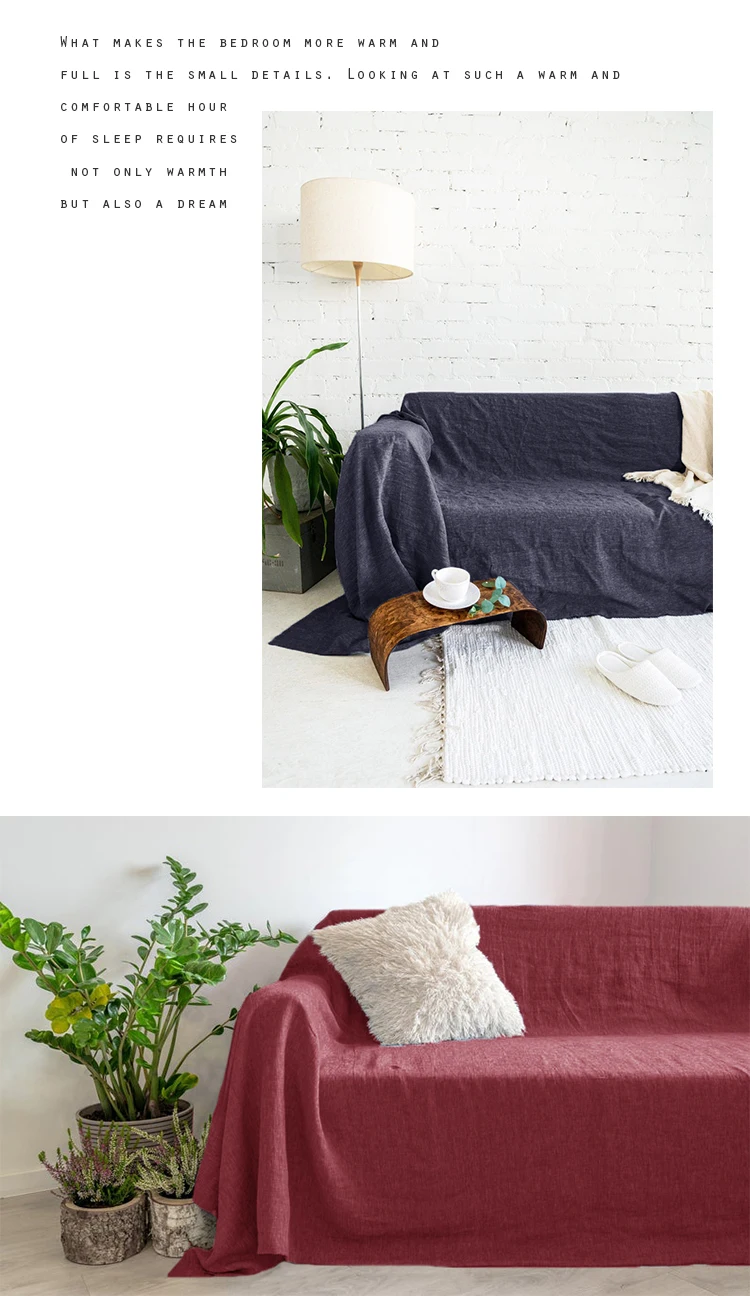 Premium Quality Sofa Slipcover, 100% Linen Sofa Cover ,Soft Couch Chair Cover for Living Room Bedroom LOVESEAT Home Textile
