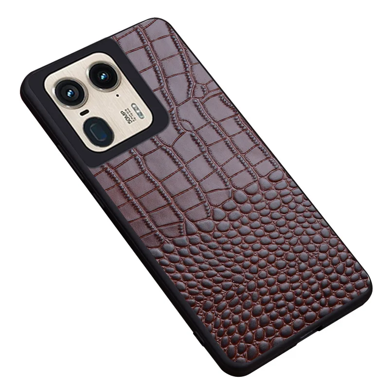 

Wobiloo Luxury Genuine Cow Stick Leather Magnetic Cover Mobile Phone Book Case For Motorola Moto X50 Ultra Cases Funda