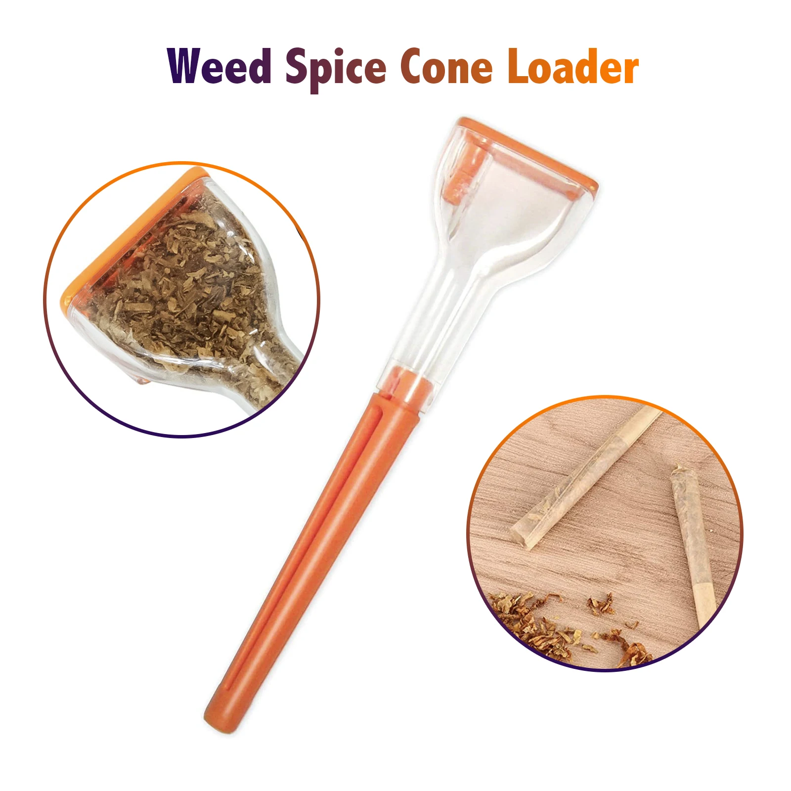 Plastic Funnel-type Cigarette Maker,  Cones Filler For Storing Tobacco, Weed Accessories, 1pc