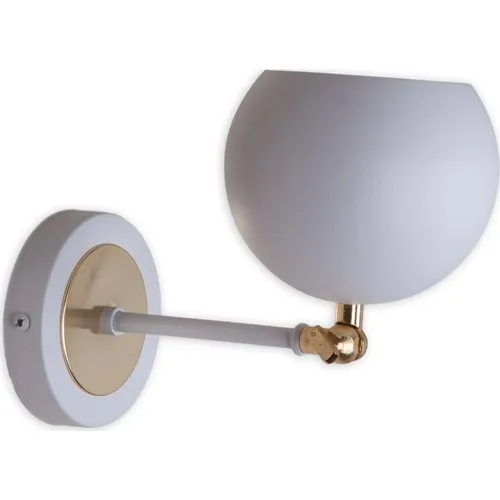 

Fivorno Moro Series Round Articulating Ball Double Way Modern Sconce-White