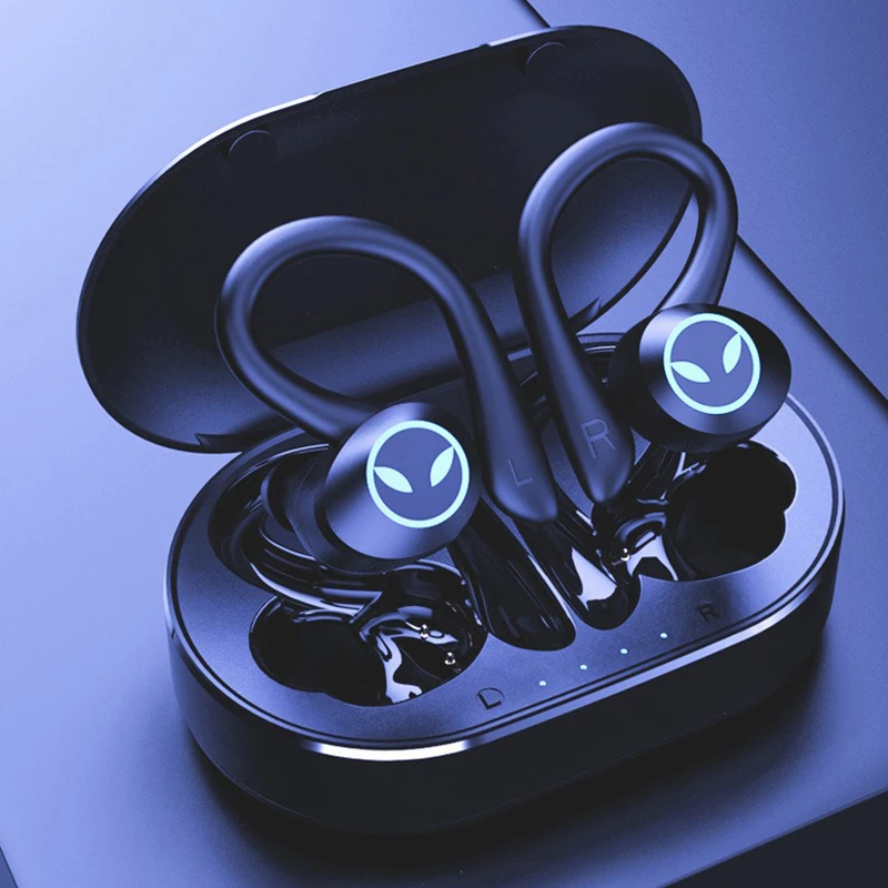 

Music Waterproof Headset With Microphone Headphones Noise Cancelling Sport Earbuds TWS Wireless Bluetooth Earphone