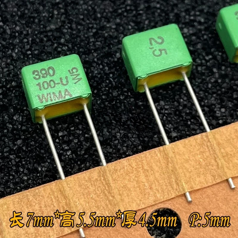 audio-for-wima-fkp-capacitor-390pf-100v-25-copper-lead-100pcs