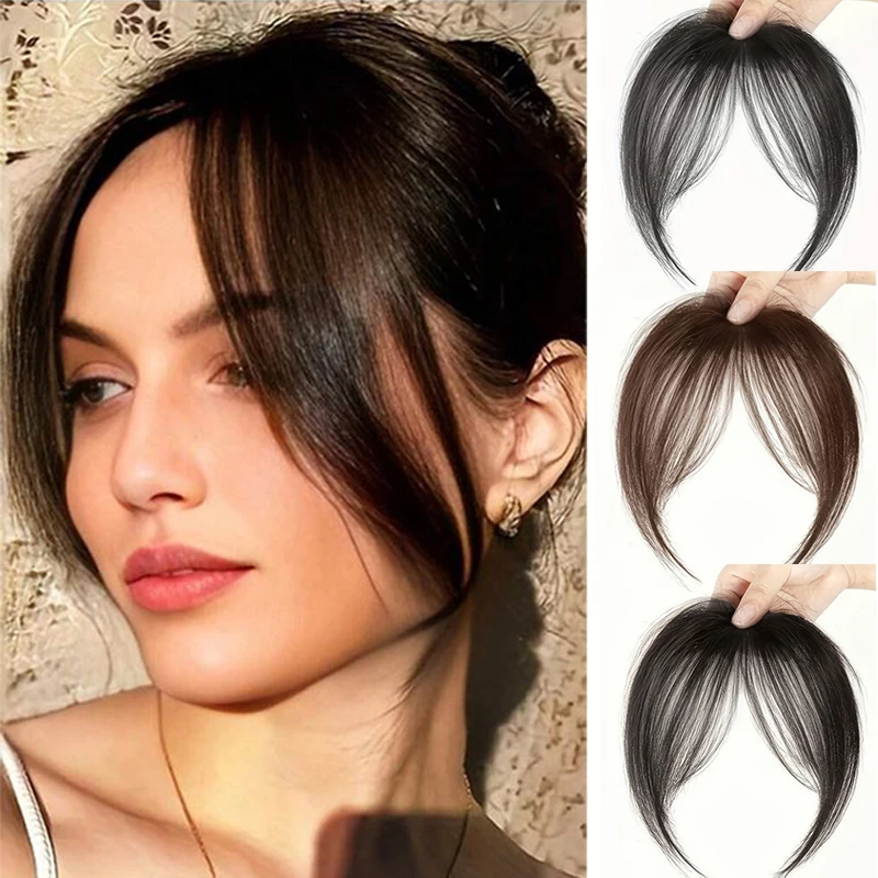 Bangs Hair Clip in Bangs Fringe with Temples Hairpieces for Women Hair Bangs Extension for Daily Wear