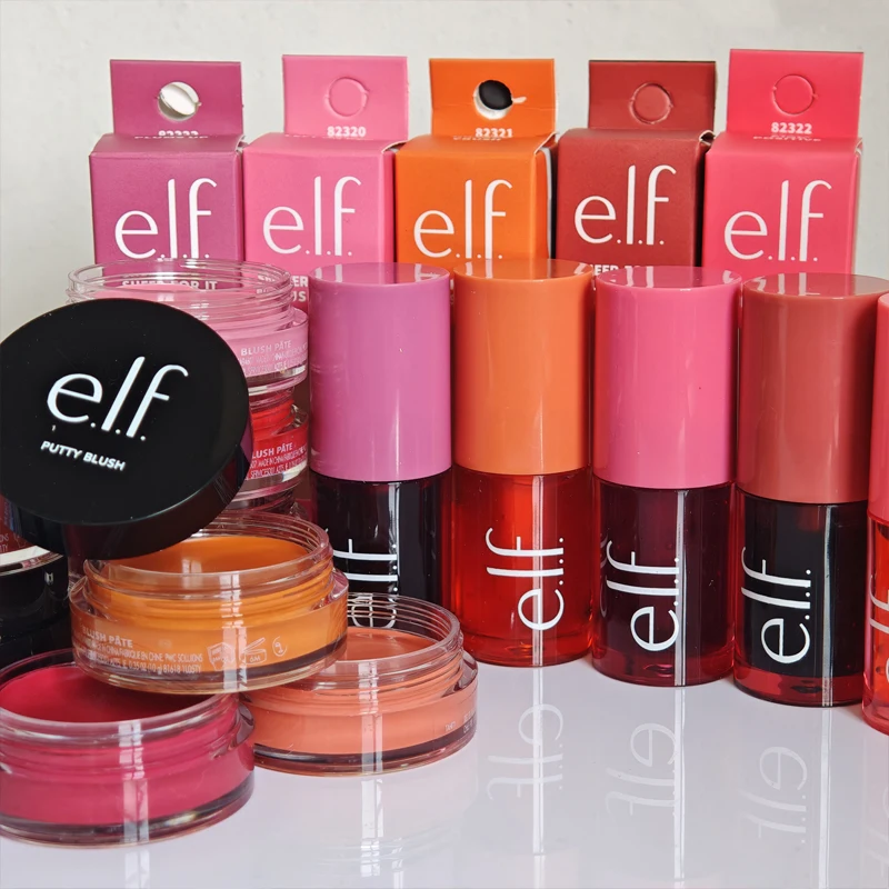 Elf New Cosmetics 3-in-1 All-in-One Makeup Stick Lips Cheeks Liquid Blusher Shapes Facial Contours Cream Rouge Ointment Lipstick