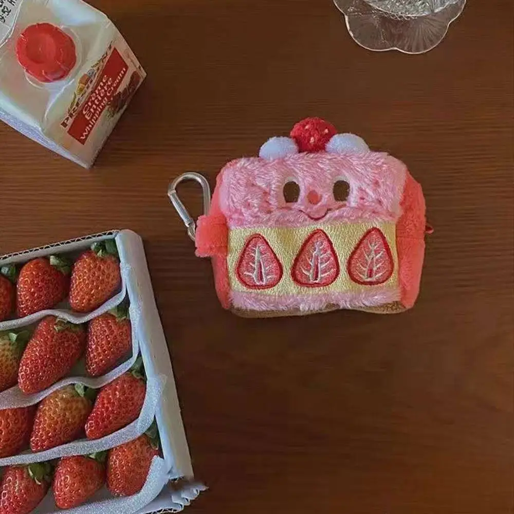 ミニ財布 マネーバッグ イヤホンケース カードホルダー 漫画風 いちごケーキ クマ ブタ ウサギ 猫 動物 コインケース