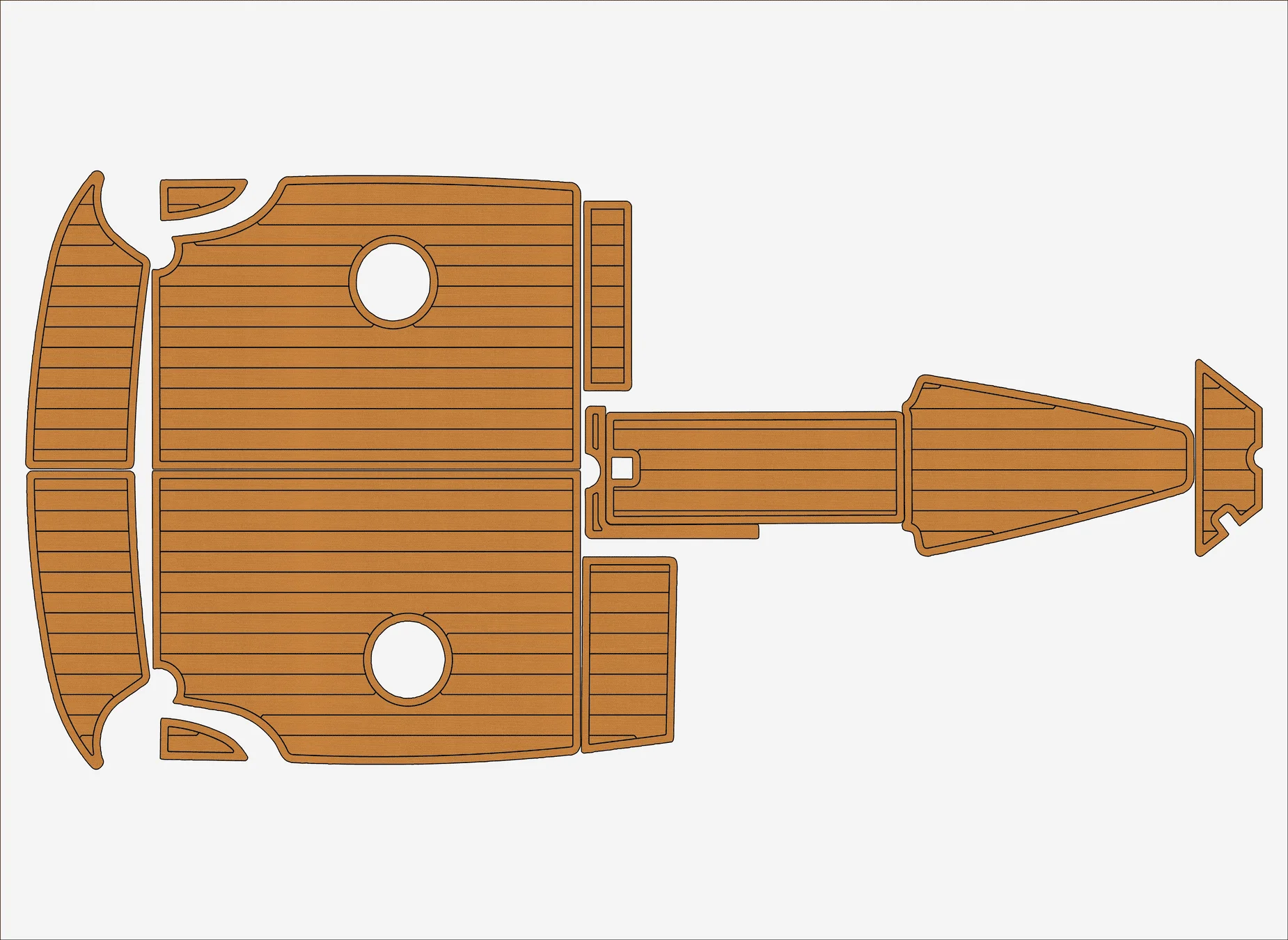 

1997-2001 Cobalt 252 Bowrider 1/4" 6mm EVA foam Non-Slip PVC Teak Decking marine Mat seadek gatorstep carpet Marine Floor