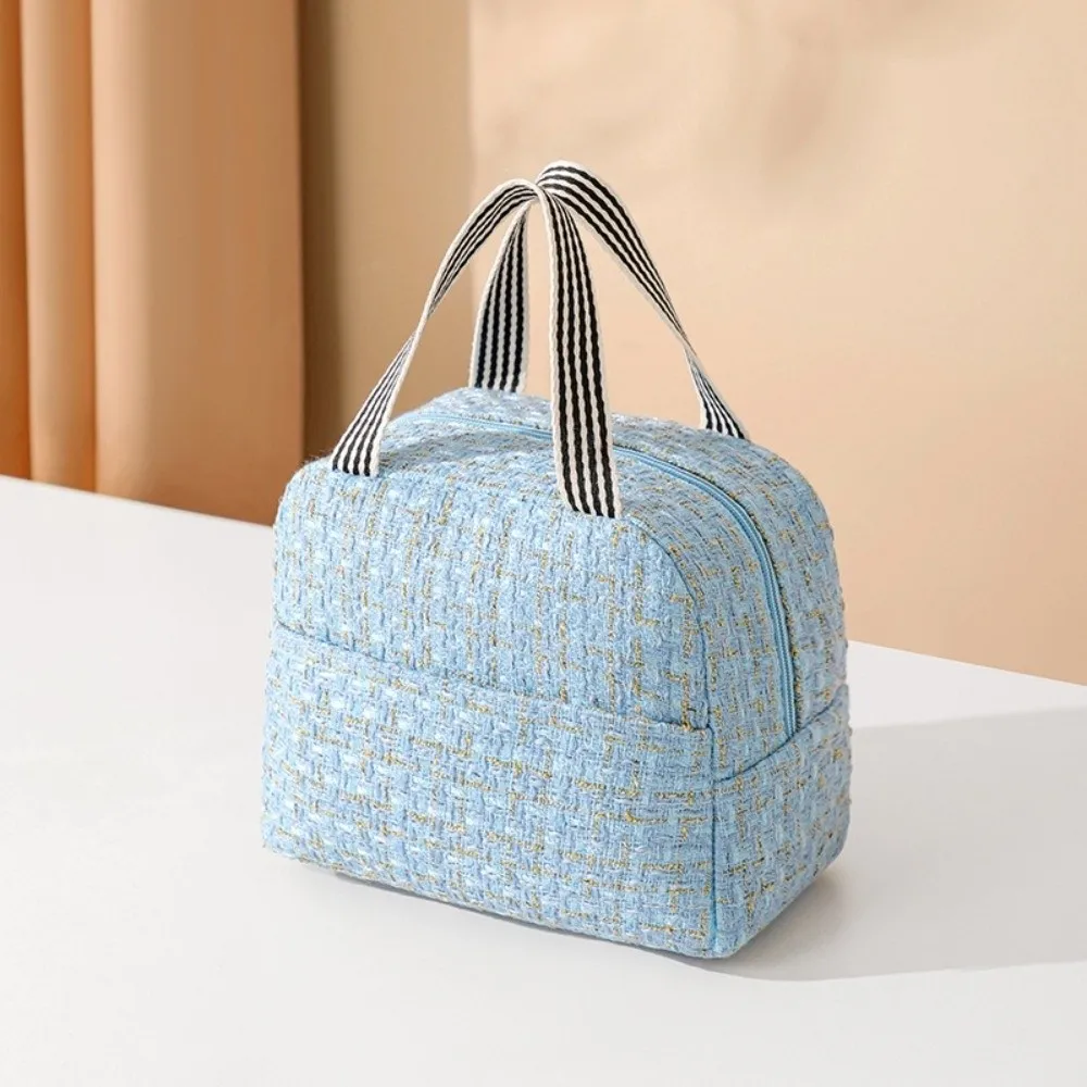 2 قطعة/المجموعة حقيبة الغداء سعة كبيرة موضة صغيرة نمط جديد حقيبة عزل حراري خفيفة فاخرة أنيقة حقيبة نزهة التبريد