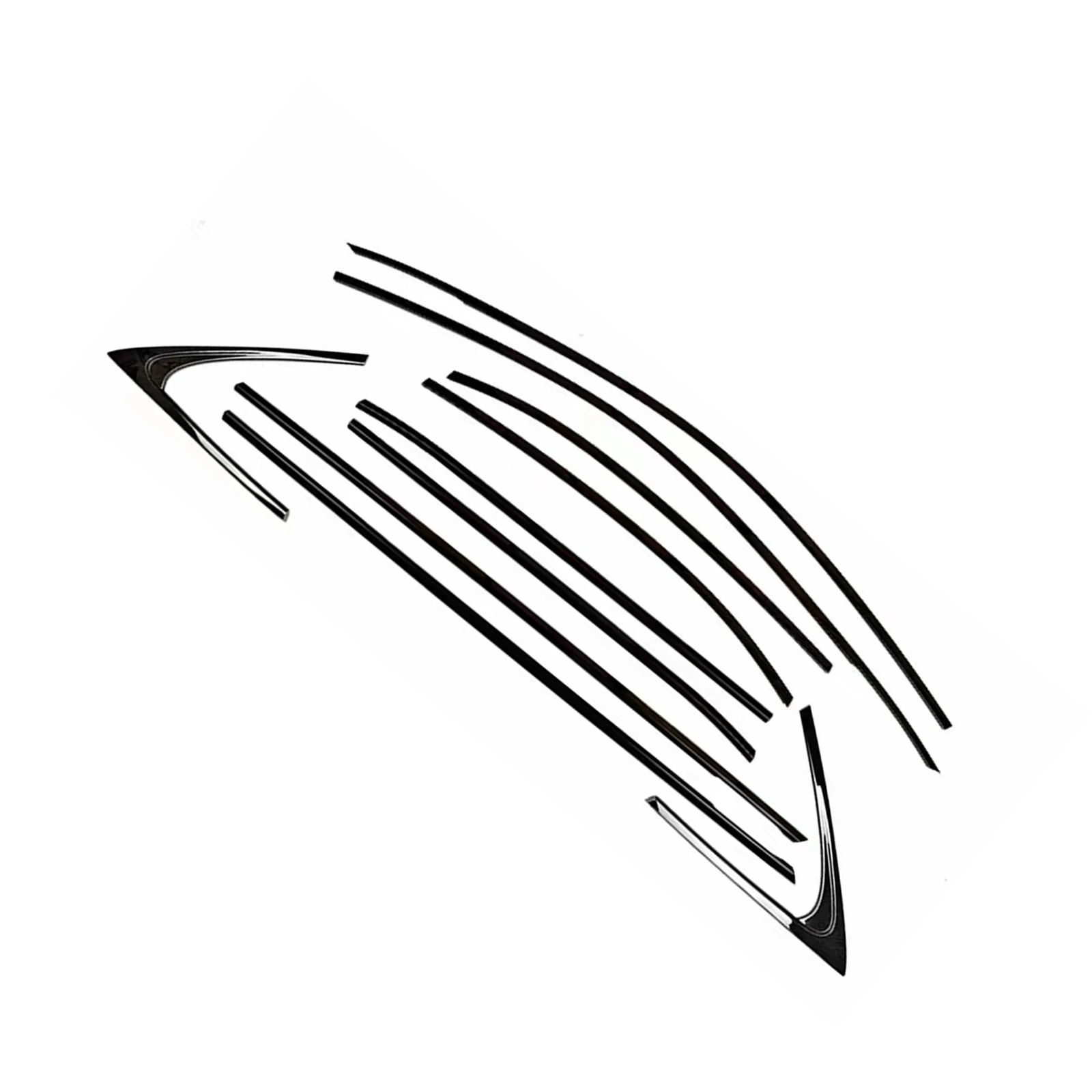 Black Car Exterior Window Trim Cover Seal Strip Weatherstrip Decorative Styling For LEXUS IS IS300 IS350 IS250 IS200T 2014-2020