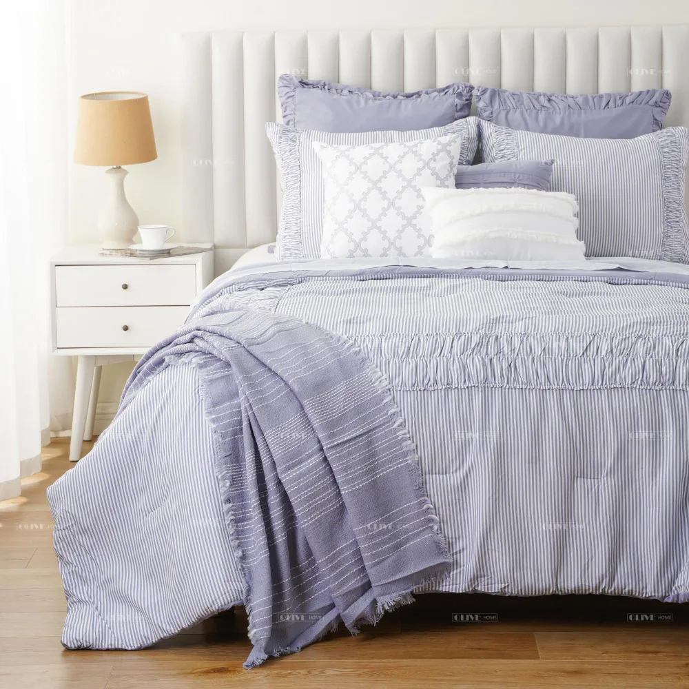 Luxury Piece 100% Cotton Bedding Set 600TC Soft Warm Wrinkle Free Patterned Duvet for Bedroom