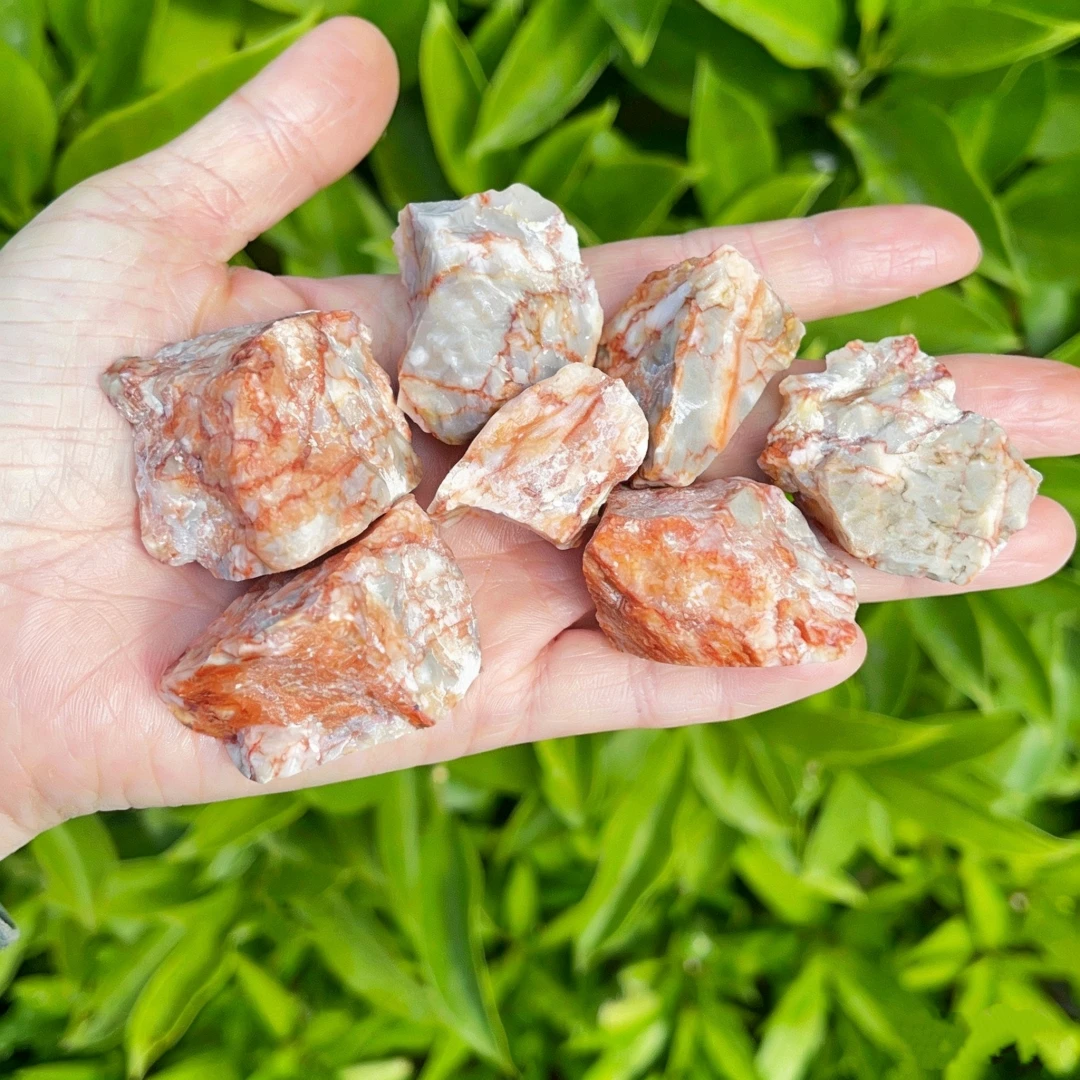 40g/120g/240g Natural Red Net Stone Raw Stone, Red Web Stone, Tumbled Stone, Irregular Mineral Specimen, Home Decoration Gift
