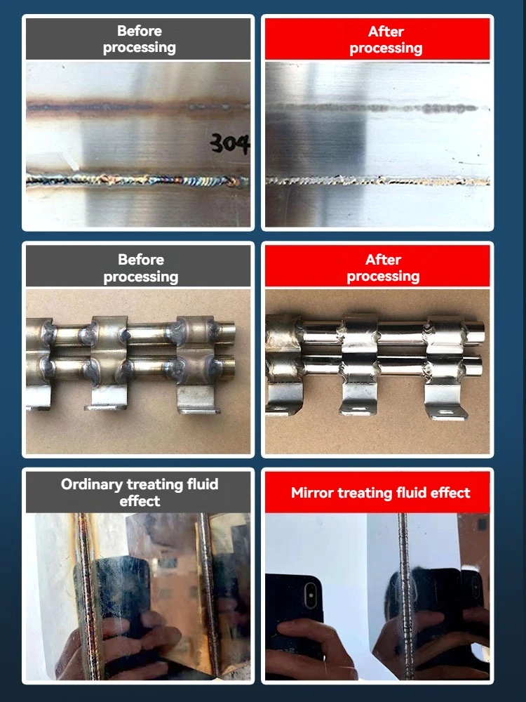 Procesador de cuentas de soldadura de acero inoxidable, máquina pulidora electrolítica con cepillo, máquina de limpieza de costuras de soldadura por arco de argón