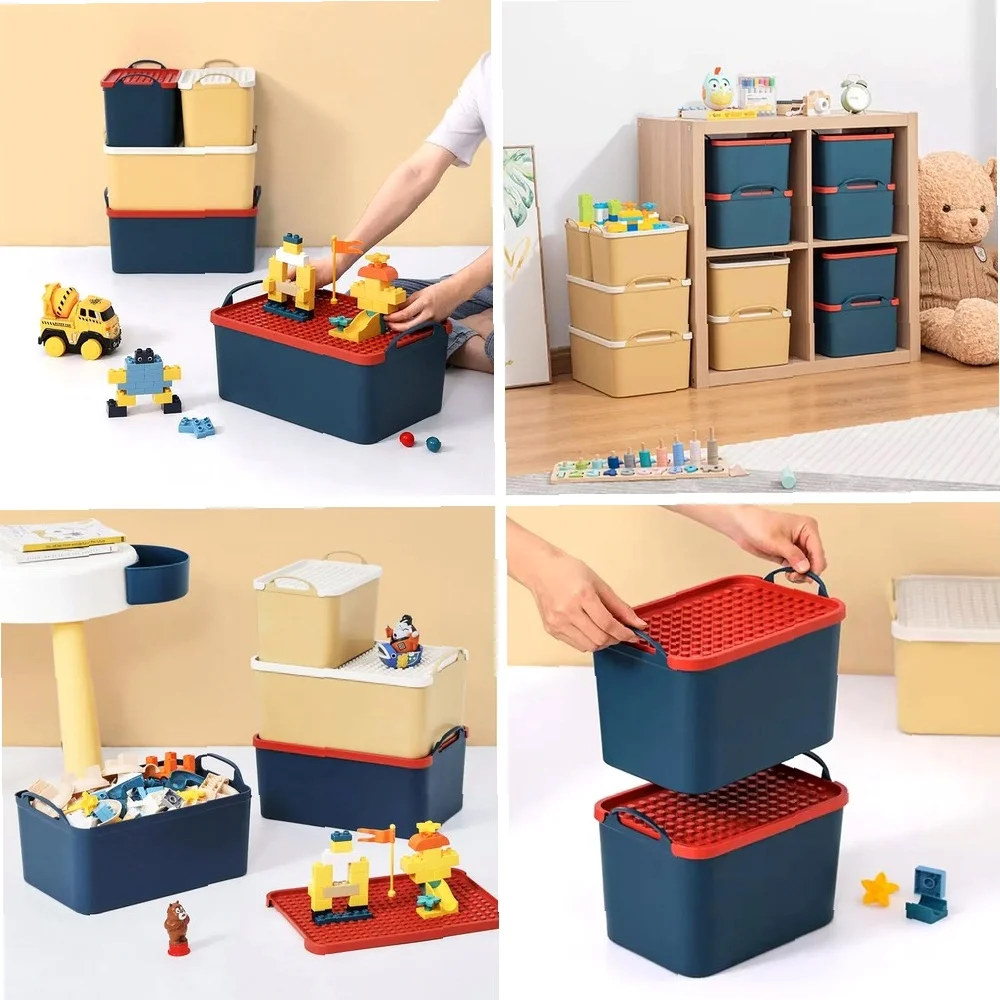 Storage Box for Lego With Lid Toy Building Block Parts Organizer Box Small Particle Classification Building Block Top Cover