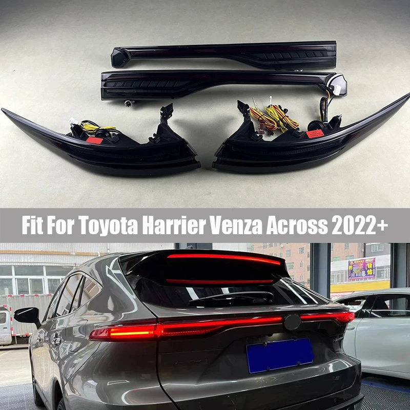 

Fit for Toyota Harrier Venza Across 2022 UP LED Car Rear Through Truck Lamp Full Set Tail Light Car Rear Decorate Lamp