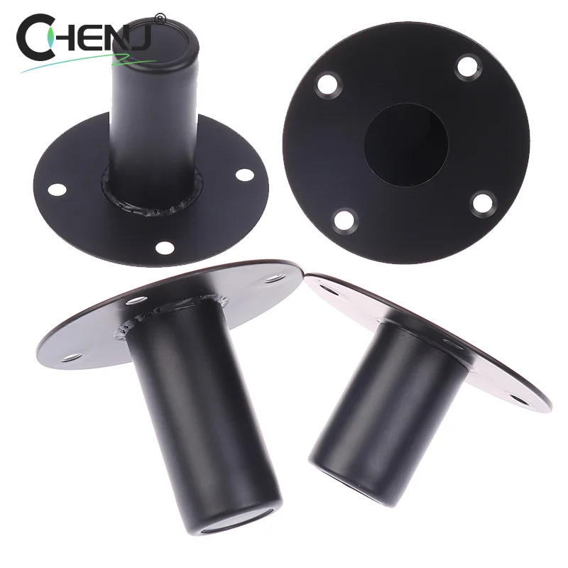 Speaker Cone Base Holder Iron Bottom Cabinet Pole Mount Base Vertical Speakers Ceiling Metal Holder Stand Bracket