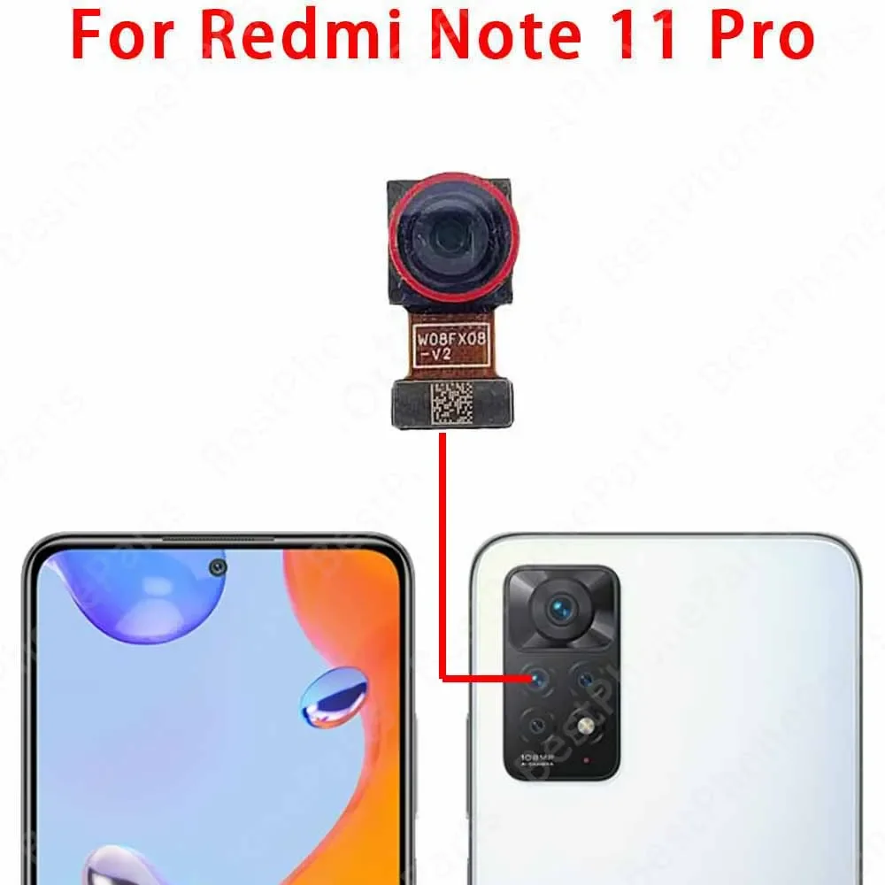 For Xiaomi Redmi Noe 11 Pro + Plus 5G 11Pro Pro+ Rear Camera Back Backside Camera Module  Mobile Phone Replacement Spare Parts