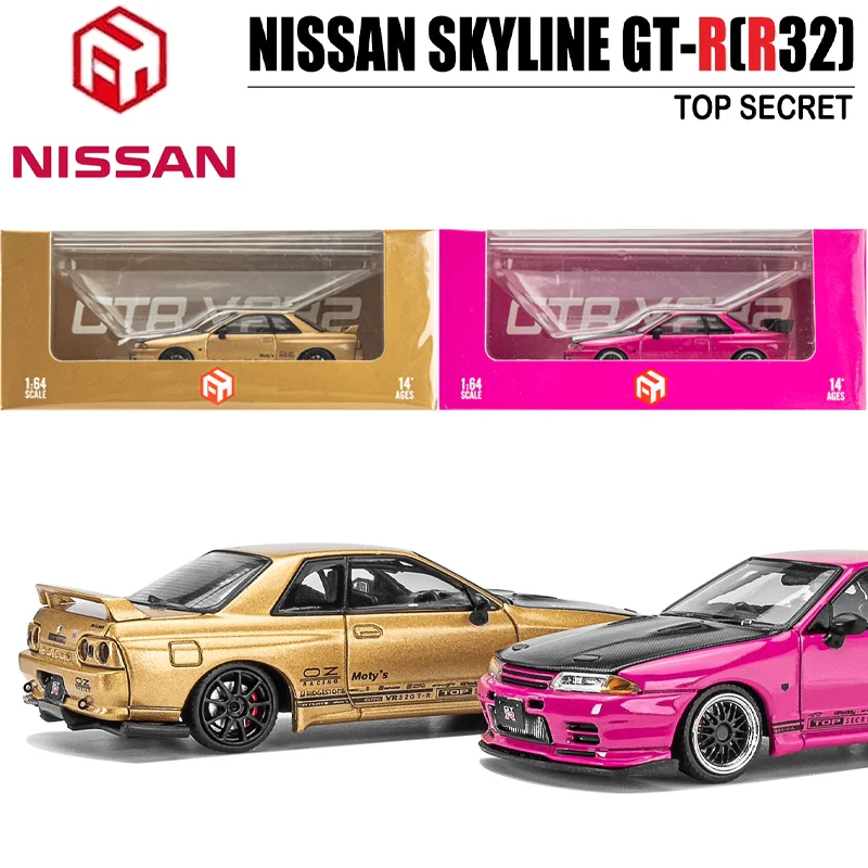 Fh 1/64 Nissan Skyline GT-R(R32) Topgeheime Legering Speelgoed Motorvoertuig Diecast Metalen Model Geschenken