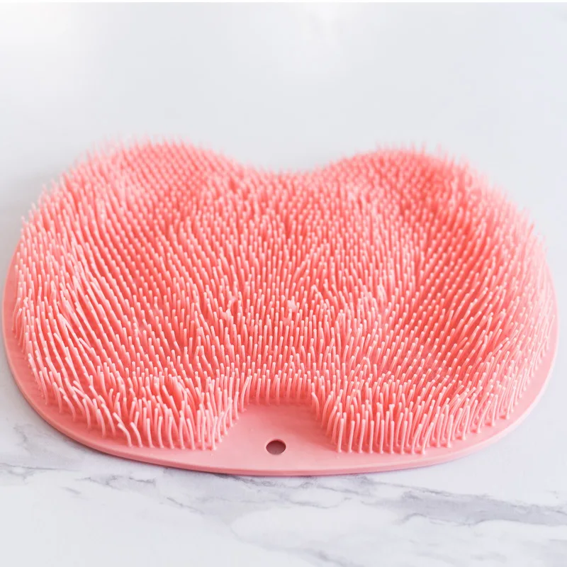 Exfoliating Shower Massage Scraper Bathroom Non-slip Bath Mat Back Massage Brush Silicone Foot Wash Body Cleaning Bathing Tool