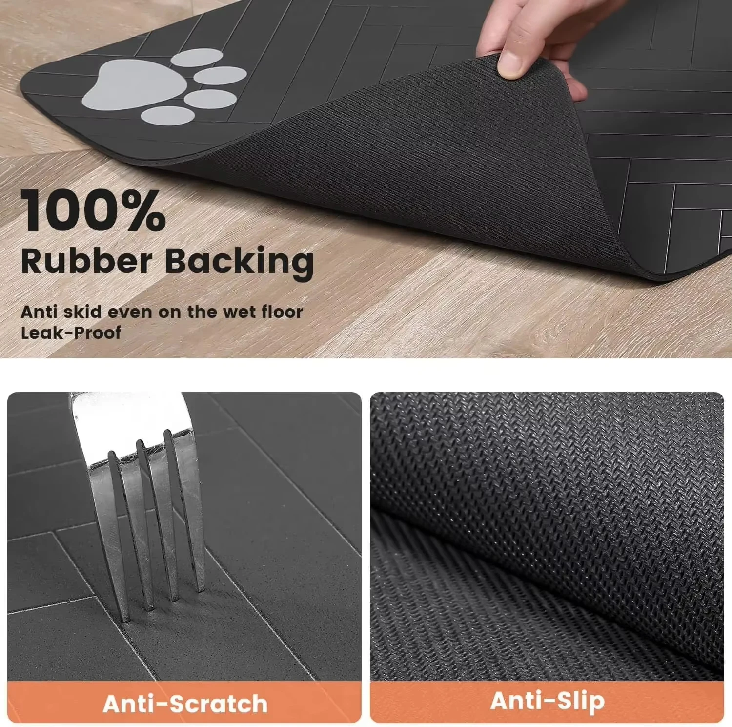 Absorbent Waterproof Pet Feeding Mat 5