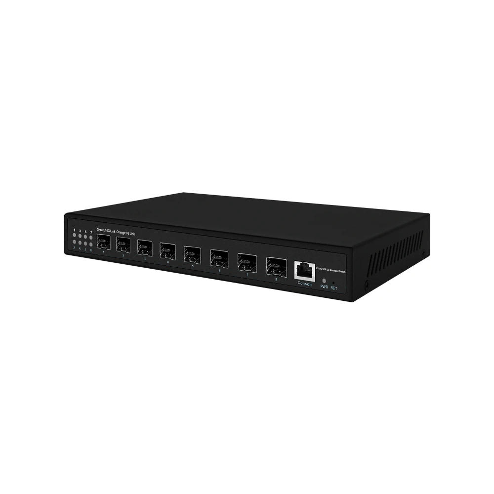 Unmanaged 8 ports 10Gbe SFP+ optical fiber Switch