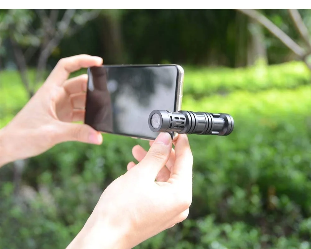 Mcoplus-Microphone directionnel compact pour smartphone, avec connecteur TRRS de 3.5mm, prometteur Tik Tok Video Static