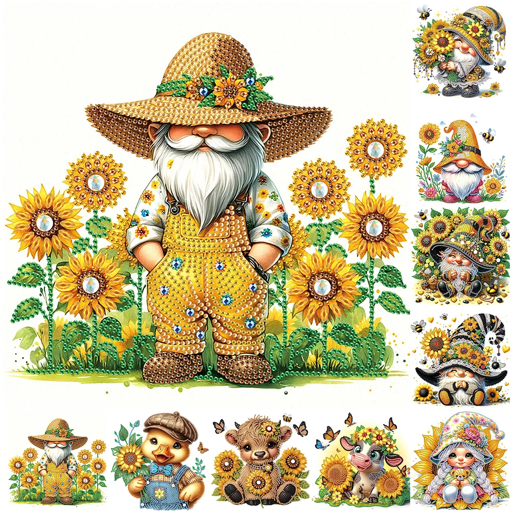 5D DIY Partial Special Shaped Drill Diamond Painting Sunflower Art Decor