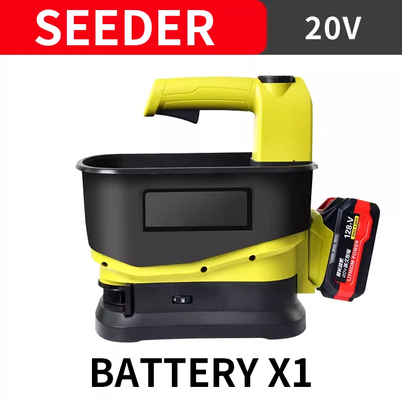 Semeador portátil, espalhador automático, espalhador de fertilizante elétrico agrícola, alimentador, sementes de grama, semeadura de rabanete