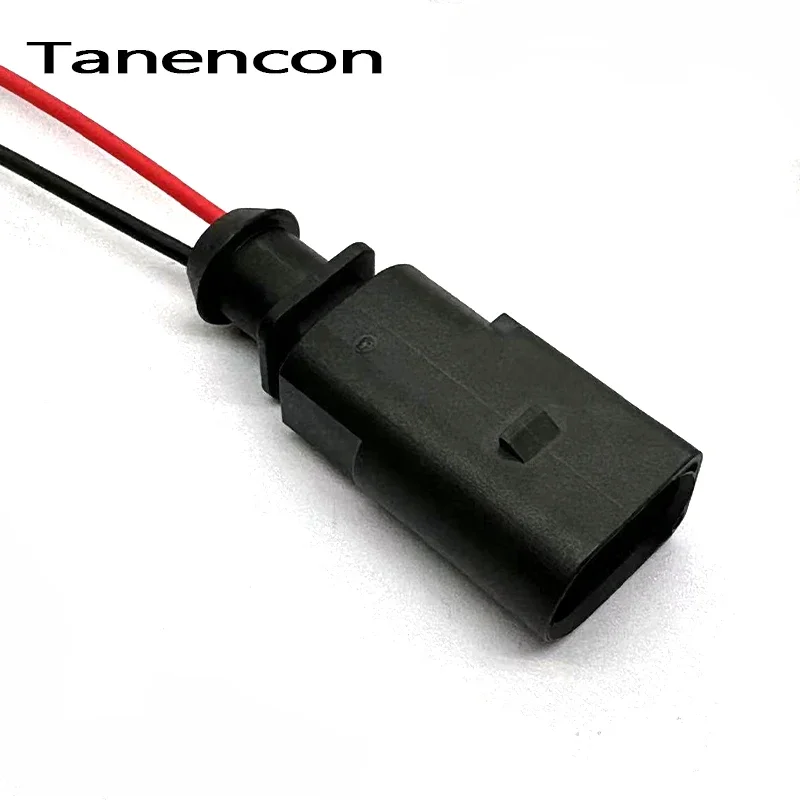 2 Pin Car Throttle Intake Air Temperature Sensor Plug Water Tank Water Temperature Sensor Connector for VW 1J0973802 1J0973702