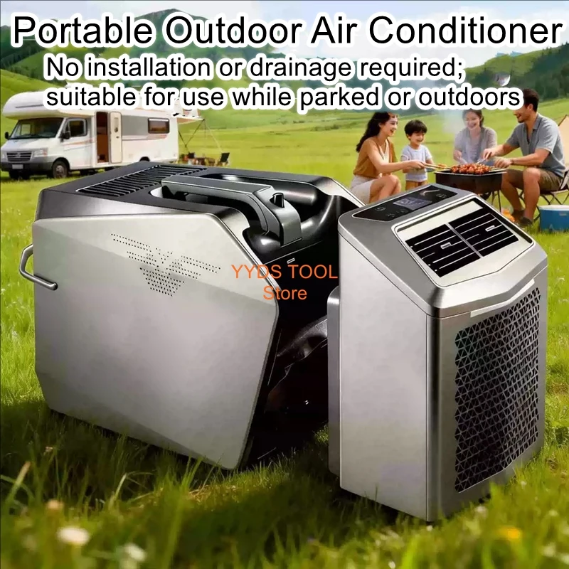 Portable Mobile Air Conditioner for Camping Tents: Compressor-Based, Split-Type, Installation-Free, Inverter Air Conditioner