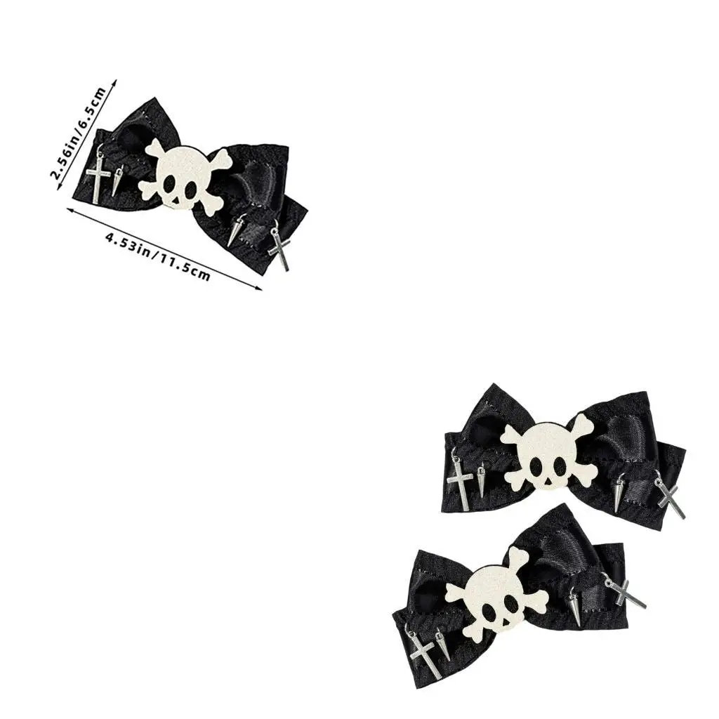 

39BD Alternative Fashion Hair Fasteners Skull Pass Embellishment Breathable Fabric Hair Accessory For Costume Play Enthusiasts