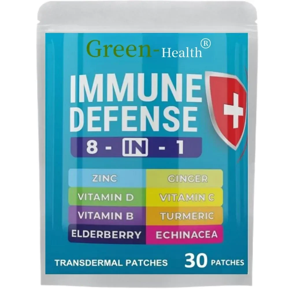 30 Patches Immune Support Transdermal Patches Zinc, Vitamin D3 , Vitamin C And Elderberry - Immune Booster