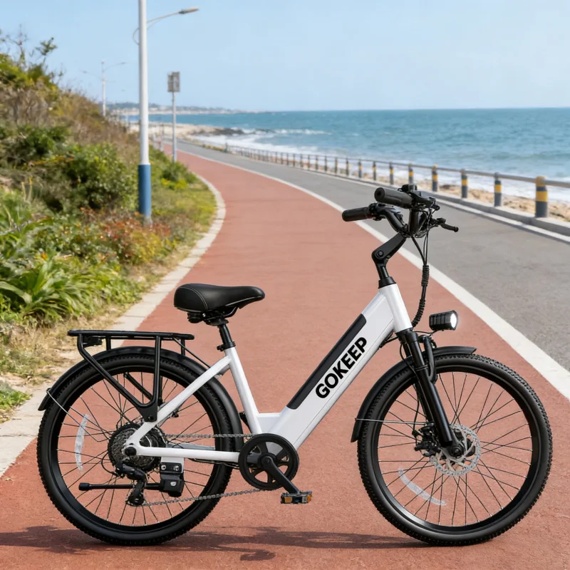 26-inch fashionable E-Bike, 600W brushless motor 48V-10.4ah lithium battery electric moped, adult electric bicycle view 6