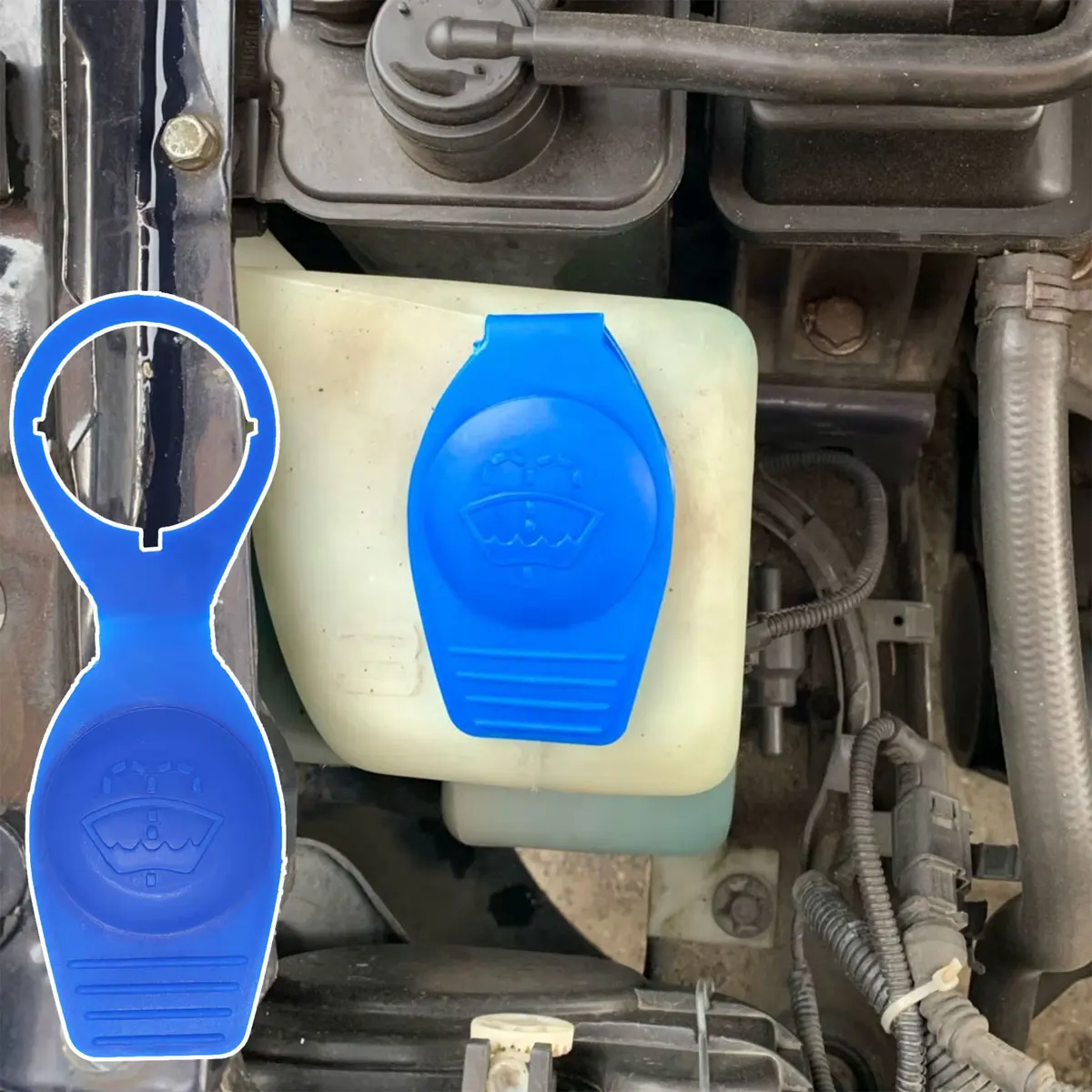 Abdeckkappe für Scheibenwischer-Waschflüssigkeitsbehälter, Autoteile passend für VW Amarok, Beetle, Golf, Jetta, Passat, Audi, 1H0955455, 8D0955455 – Detail 4
