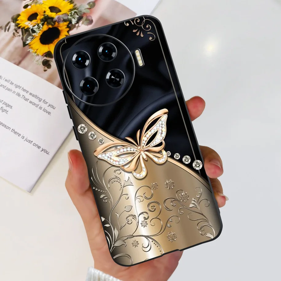For Cover Tecno Spark 20 Pro Plus Phone Case Stylish Butterfly Protective Shell For Tecno Spark20 Pro Plus Funda Silicone Bumper