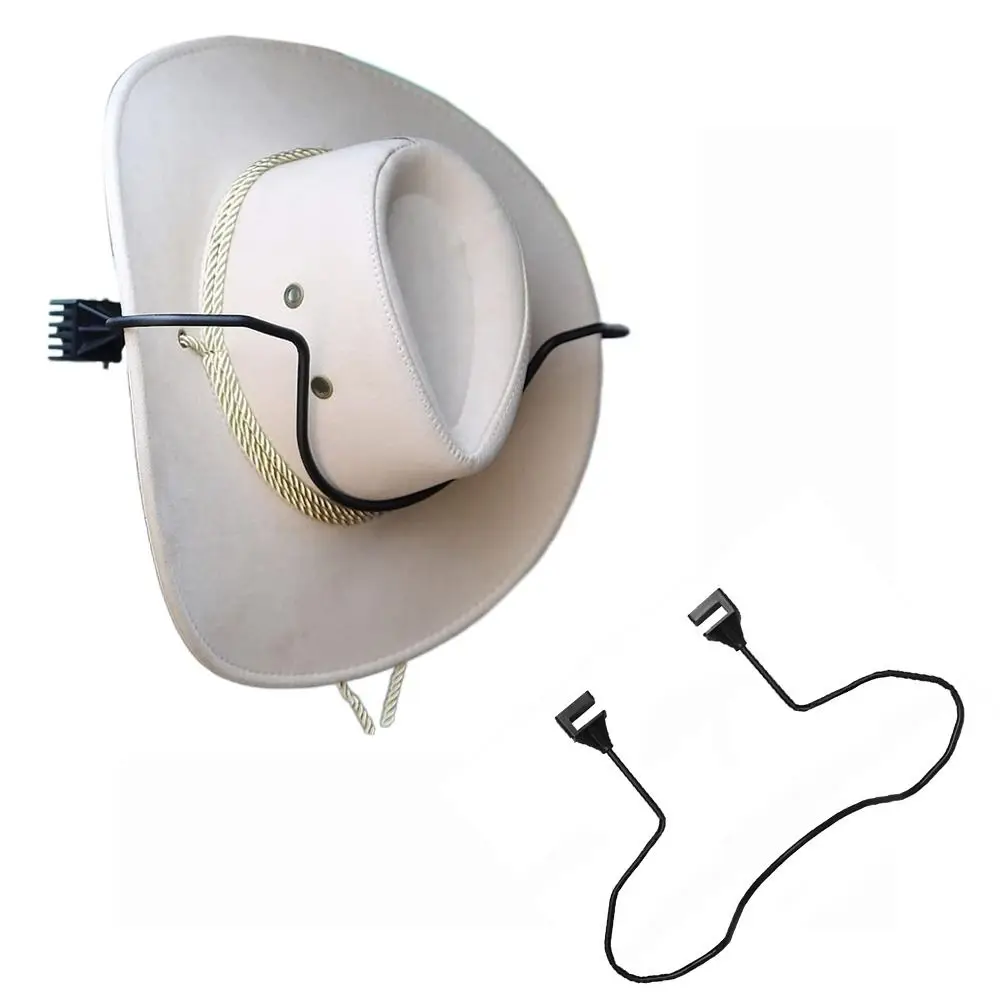 

Creative Steel Cowboy Hat Car Holder Rack Black Keep Hat Shape Hard Hat Holder Heavy Duty Car Clothes Hanger Truck