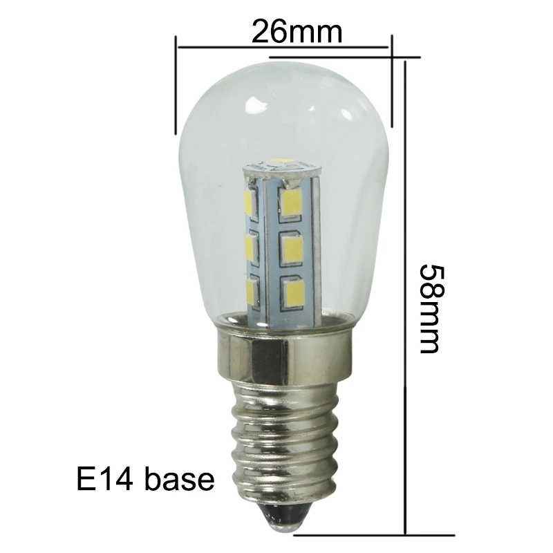 High Quality E14 LED Corn Light for Refrigerators Display Cabinets 2W 110v 220v 12v 24v Efficient Mini Screw Bulb Wall Lamp 12 V