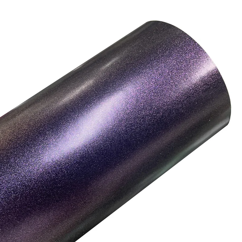 

Premium Matte Metallic Chameleon Vinyl Wrap Roll Purple to Copper DIY Self Adhesive Decal Film Car Wrapping Foil Air Release