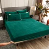AISIRUI Warm Winter Plush Fitted Sheet Elastic Mattress Cover Fluffy Coral Fleece Bed Linen Luxury Double Bed Velvet Protector 3