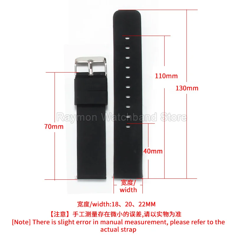 Watch Bracelet Dainty Odor Resistant Liquid Silicone Replacement Watchband for Vacheron Constantin Tudor Hamilton Casio Longines