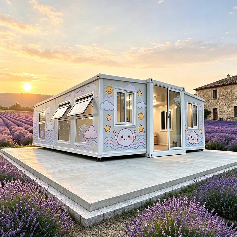 20ft Modular Foldable House Expandable Prefabricated Home | Rapid-Assembly Mobile Housing for Hotels
