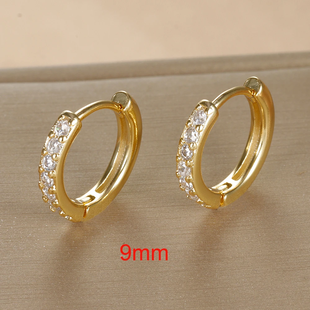 2PCS Winzige Edelstahl Huggie Kleine Creolen Für Frauen Runde Kreis Punk Unisex Rock Ohrring Knorpel Piercing Schmuck