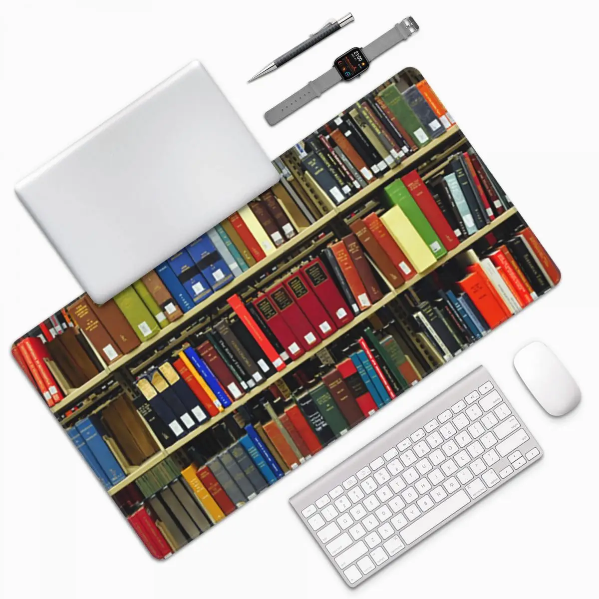 

Большой коврик для мыши с дизайном «Книжная библиотека», для компьютера, клавиатуры, игрового ПК, ноутбука, офисных принадлежностей, настольный коврик