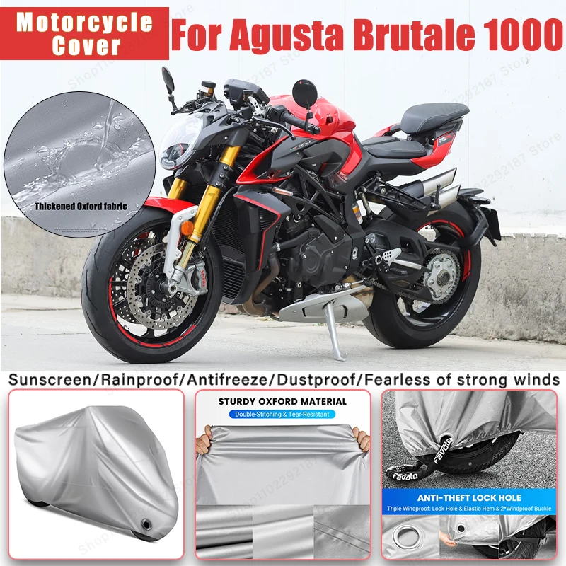 غطاء دراجة نارية MV Agusta Brutale 1000 بدون أذن - حماية لكامل الجسم في الهواء الطلق، ملحقات موتو واقية من الشمس مقاومة للماء والغبار #1