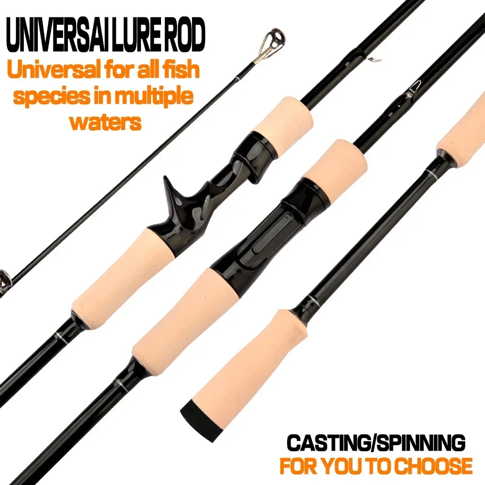 ML Action Fishing Rod 2 Section Lure 8-25g Spinning/Casting Fishing Rod Sensitive Solid Tip High Carbon Lure Rod 1.65M/1.8M