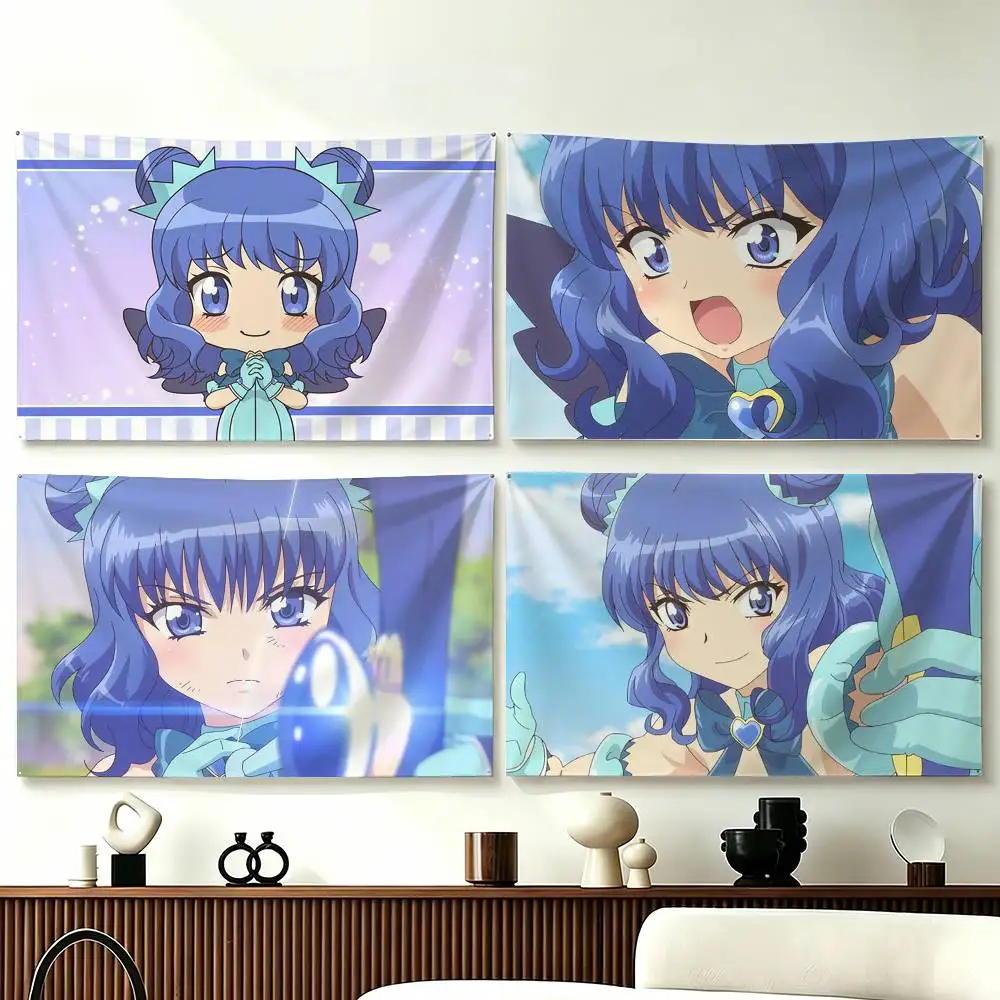 M-Mint A-Aizawa T-Tokyo Mew Mew Funny Flags for Bedrooms Home Decor Items Outdoor Decors Garage Decoration Flaga
