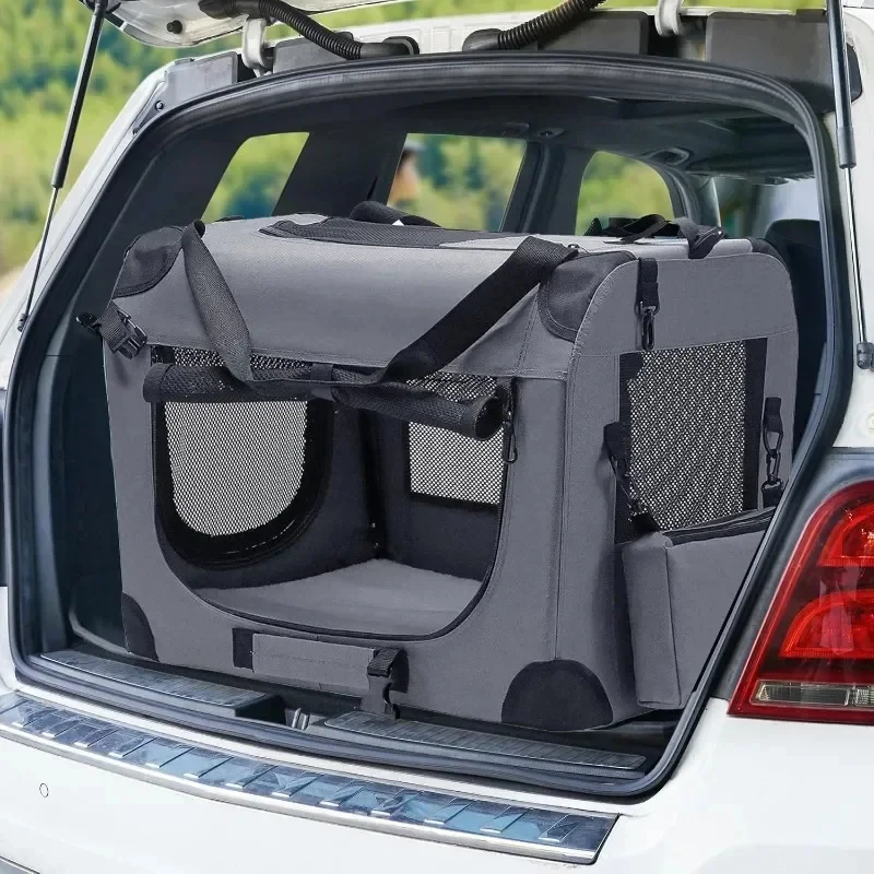 Oxford Cloth Car Dog Cage Carrying Durable And Breathable Cats Bag Carriers Large Capacity Outdoor Folding Bags Pet Products