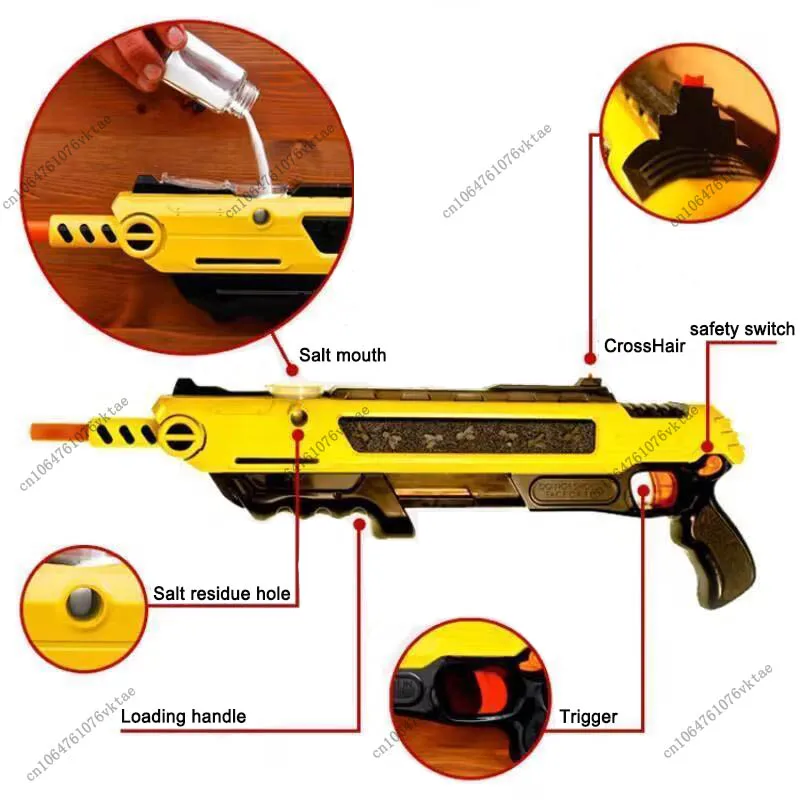 NUOYING New Fly Mosquito Gun 3.0 Salt Shooting Toy Gun Perfect Children's Day Gift for Adults Kids