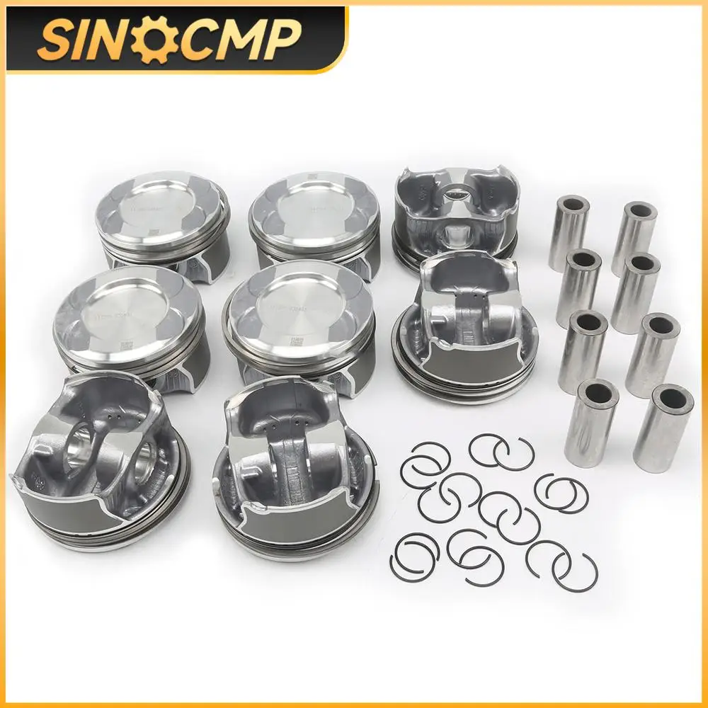 8pcs Engine Pistons Set Φ24mm Φ92.9mm 2780301117 2780301517  2780302317 For Mercedes-Benz W222 W166 W221 4.6L 4.7L