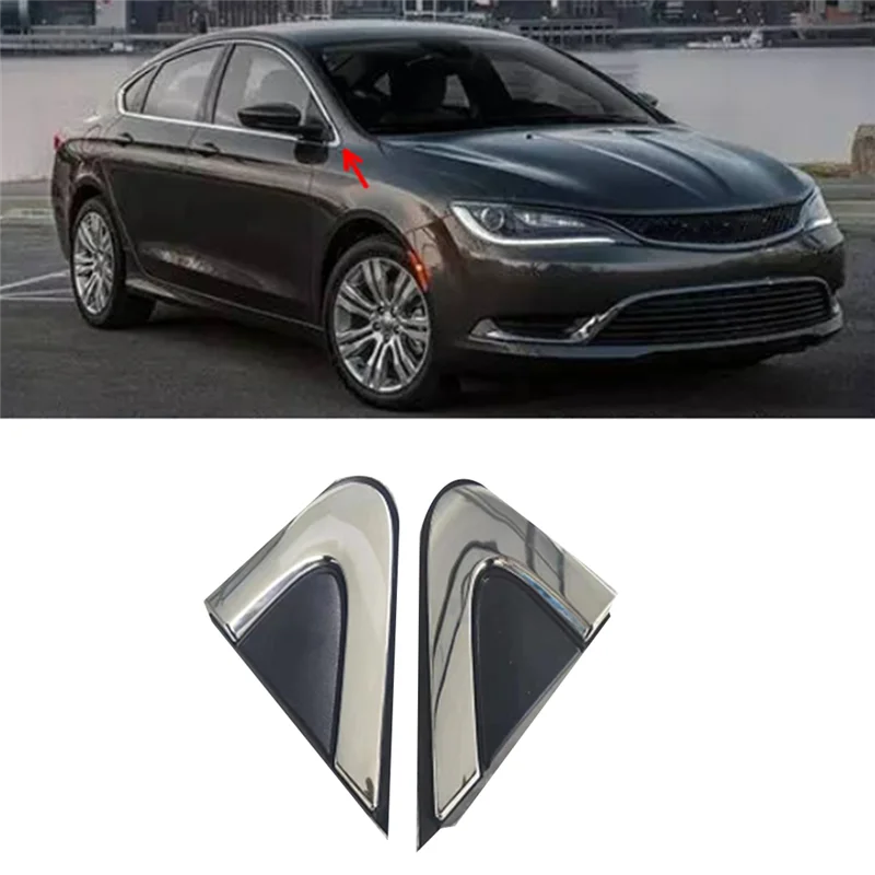 A04E-Car Front Pillar Triangle Plate For Chrysler 200 2015-2017 Door View Mirror Corner Trim Cover
