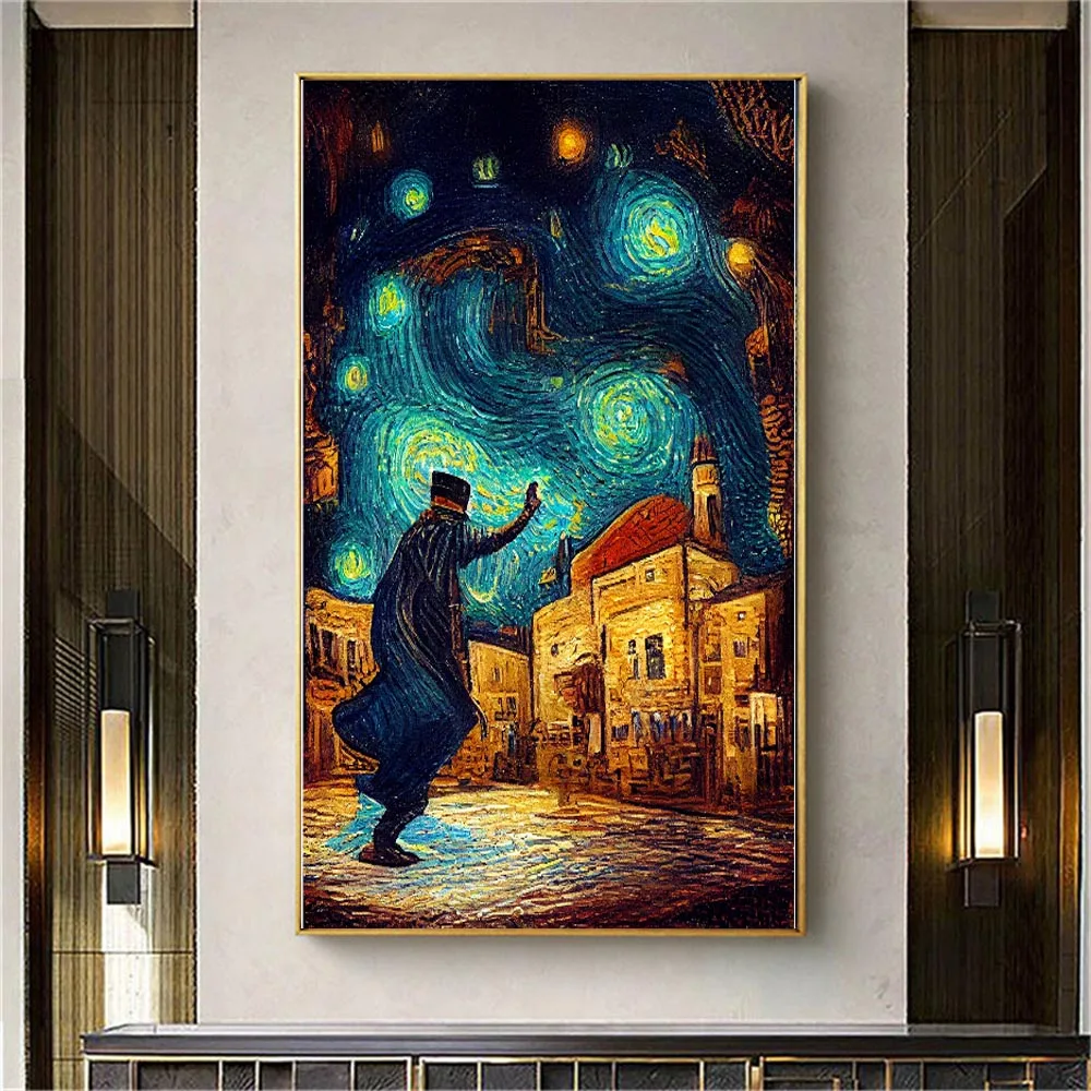 Handmade Famous Van Gogh Canvas Pictures High Quality Starry Night Tavern And Magician Abstract Oil Paintings Decor Wall Art