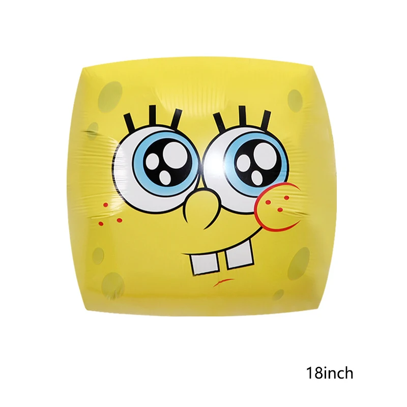 سبونجبوب سكوير بانتس بالون عيد ميلاد مجموعة رقم 1-9st احباط بالون حفلة عيد ميلاد سعيد خلفية ديكور هدايا الأطفال